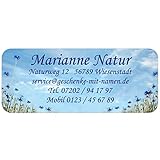 GESCHENKE-MIT-NAMENde Adress-Etiketten - Adress-Aufkleber 'Kornblumen' mit Ihrem...