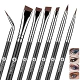 KINGMAS Feiner abgewinkelter Eyeliner-Pinsel, Premium 7-teiliger...