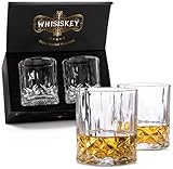Whisiskey Whisky Gläser Set - Whiskey Geschenkset Glas - Whiskygläser -...