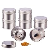 12er Pack kleine Gewürzdosen stapelbar mit extra Aromadeckel inkl. 12 Etiketten...