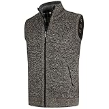 YOUTHUP Herren Weste Fleece Fütterung Winter Frühling Strickjacke Ärmellose...