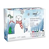 KREUL 42853 - Window Color Set 'Hello Winter' für Kinder, 6 x 80 ml...