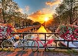 Ravensburger Puzzle 12000662 1000 Teile Fahrräder in Amsterdam - Farbenfrohes...