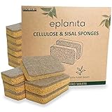 eplanita Natur Zelluloseschwamm und Sisalschwamm (12er-Pack) Bio...