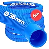 6 Meter Kalitec Poolschlauch 38mm, blau I Schwimmbadschlauch 38 mm I Schlauch...