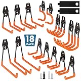 BONTEC 18 Stück Wandhaken Set, Stahl-Haken für Garage, Werkstatt,...
