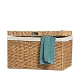 Casa Mina® Wäschetruhe Mit Deckel 60 x 36 x 40cm Hoch I Atmungsaktive...