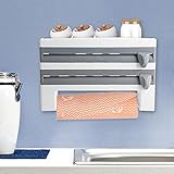 Wandrollenhalter, 3-Fach Schneidabroller, Papierrollenhalter Mit Scharfen...