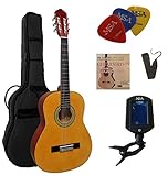 3/4 GITARRE - KONZERTGITARRE IM SET - CLASSIC - NATUR - DECKE LINDENHOLZ -...