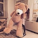 MKS XXL Teddybär mit Waschbarem Bezug | 200 cm Kuschelbär | Riesen Teddy mit...