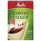 Melitta 6766425 Filtertüten Coffee Coach 1x4, braun, 40 Stück, Papier,...