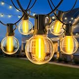 Lichterkette Außen Led Outdoor Strom - 20M 65FT G40 Glühbirnen Garten Balkon...