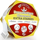 DIY Doctor Doppelseitiges Klebeband Extra Stark – Universelles Montageband...