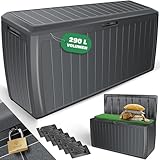 KESSER® Auflagenbox 290 Liter Mit Rollen Griffe 100 kg belastbar Smart Click...