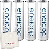 4er Pack Panasonic Eneloop AA/Mignon Akkus - Neueste Generation - Hochleistungs...