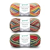 Gründl Wolle Sockenwolle Trio - Strickset 3 x 100 g + Anleitung - Sockengarn -...