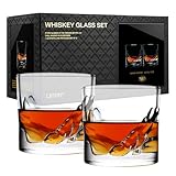 LIITON Exklusiv Whisky Gläser Set Grand Canyon 2-teilig aus Kristallglas,...