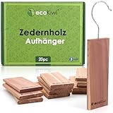 ecoKiwi Zedernholz Mottenschutz für Kleiderschrank - 20er Pack Mottenschutz zum...