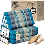 livasia Thaikissen mit 3 Auflagen - 175x50x8cm - Dreieckskissen mit...