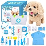 Arztkoffer Kinder,Tierarzt Spielzeug Kinder mit Elektrisch Hund Spielzeug der...