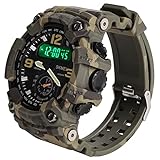 Rozhuhro Militär Uhr Outdoor Uhren Herren Sport Militär Große Armbanduhr Mit...