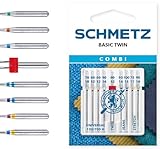 SCHMETZ | 9 Nähmaschinennadeln | Combi-Box Basic Twin | 130/705 H KNS |...