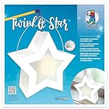 Ursus 18770002 - Twinkle Star, weiß, ca. 19,3 x 18,3 x 8 cm, Laternen Rohling...