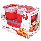 Sistema Microwave-Heat & Eat mikrowellenfeste Lunchbox Set | 3 rechteckige...