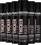 Syoss Haarspray Thicker Hair Haltegrad 4 (6 x 400 ml), extra starkes Styling...