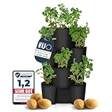 EW24 Premium Kartoffelturm/Erdbeerturm/Pflanzturm - 4 Set - stapelbar - Hoher...