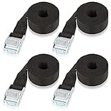 Spanngurt Befestigungsgurt 4 Stück Spanngurte mit klemmschloss Zurrgurt...