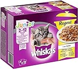 Whiskas Junior Ragout – Hochwertiges Katzennassfutter in 48 Portionsbeuteln...