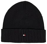 Tommy Hilfiger Herren Strickmütze Essential Wintermütze, Schwarz (Black),...