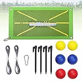 JidRMC 14 Pcs Golf Trainingsmatte Kit,50x25cm Golf Trainingshilfen Übungsmatte,...