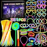 DONGQI 331 Stück Knicklichter Party Set,Neon Leuchtstäbe mit 150 Anschlüssen,...