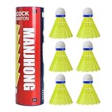 MANJHONG Federbälle Nylon Badminton Bälle für Anfänger, Freizeit, Training,...