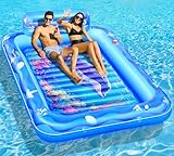 LanBlu Luftmatratze Pool Erwachsene, Wasser Matratze mit Lustiger Meereswelt,...