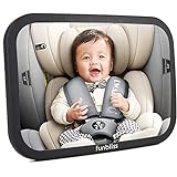 Funbliss Rücksitzspiegel fürs Baby,Bruchsicherer Auto-Rückspiegel für...