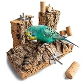XXL Korksitzbrett Set für Wellensittiche & Nymphensittiche – 100% Naturkork...