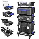 5-Lagiger Werkzeugkoffer mit Rollen,Modularer,Stapelbarer Werkzeugkoffer...