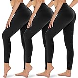 Gayhay 3er Pack Leggings Damen High Waist Schwarz Sportleggins Lang Fitness...