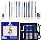 DEHUA ART Zeichenstifte und Skizzen-Set Professionelles 20-teiliges Zeichen mit...