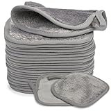 24 Stück Microfaser Abschminktücher Waschbar, Abschminkpads Waschbar,...