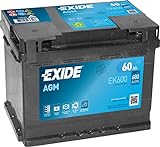 EXIDE AGM PKW Starter-Batterie, Schwarz