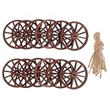 VALICLUD 12 Stück Teiliges Vintage Holz Wagenrad Wanddekor Rustikaler Western...