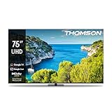 Thomson 75 Zoll (190cm) 4K Ultra HD Smart Google TV, Wi-Fi, Dolby Audio, HDR10,...
