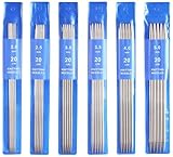 Nadelspiel Stricknadeln Set 20 cm,30 Stück Edelstahl Stricknadeln Set,Knitting...