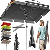 KESSER® Sonnenschirm Rechteckig | Gartenschirm Terrassenschirm Sonnenschutz...