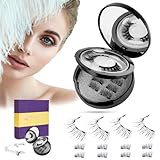 Magnetische Wimpern Natürlich Look Magnet Wimpern Ohne Eyeliner 3D Magnetic...