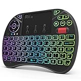 Rii Mini Tastatur mit Touchpad, Smart TV Tastatur, 2,4 GHz Kabellos Tastatur mit...